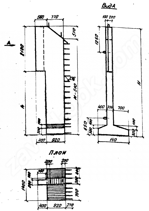 Блок откосной стенки СТ270.3,5-М(пл)